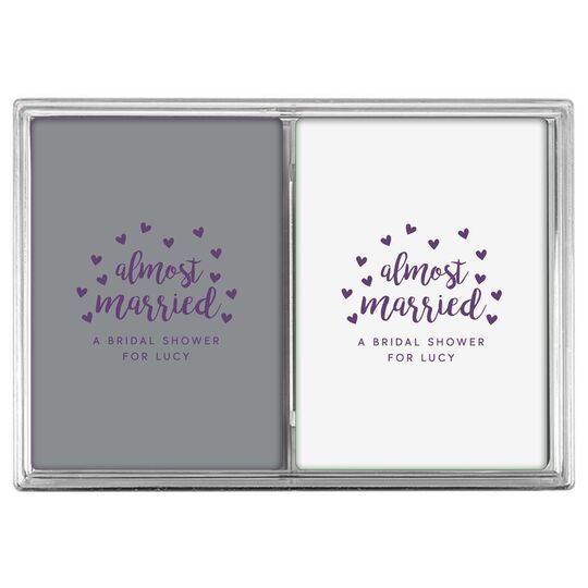Confetti Hearts Almost Married Double Deck Playing Cards